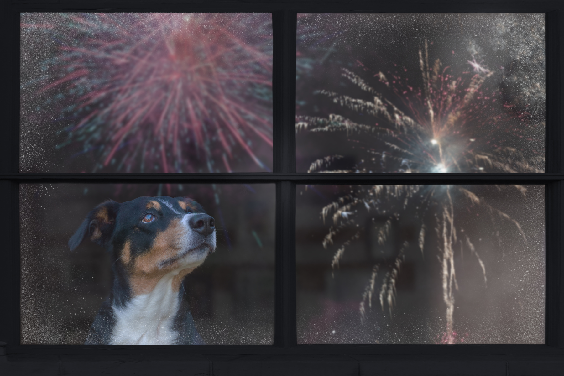 dog-fireworks