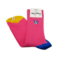 Happy Socks Ribb Embroidery Dog Sock